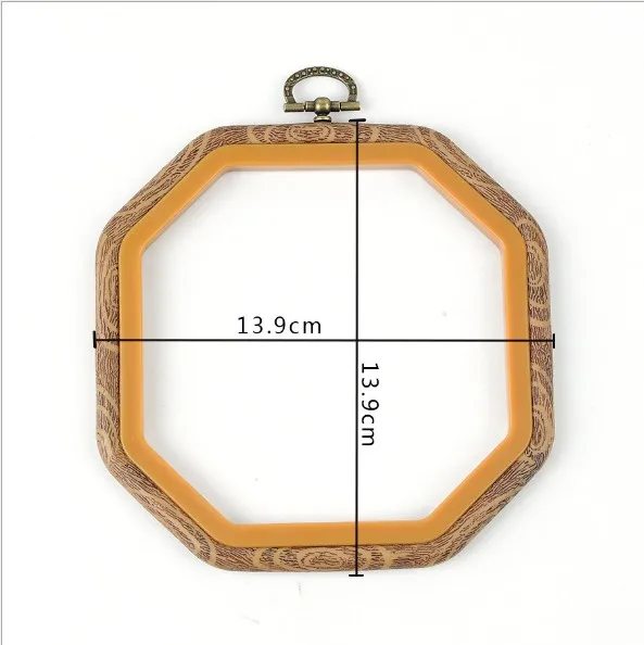 2 размера квадратный обруч для вышивки из древесного зерна пластиковая рамка
