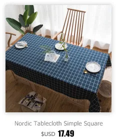 Nordic Cotton Linen Waterproof Tablecloth Black White Pink Plaid Table Cloth For Table Cover New Tablecloth Rectangular 1PC