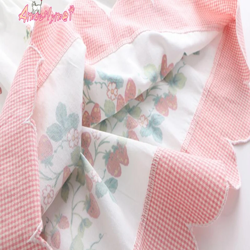 Женское платье с короткими рукавами свободное розовое в японском стиле принтом