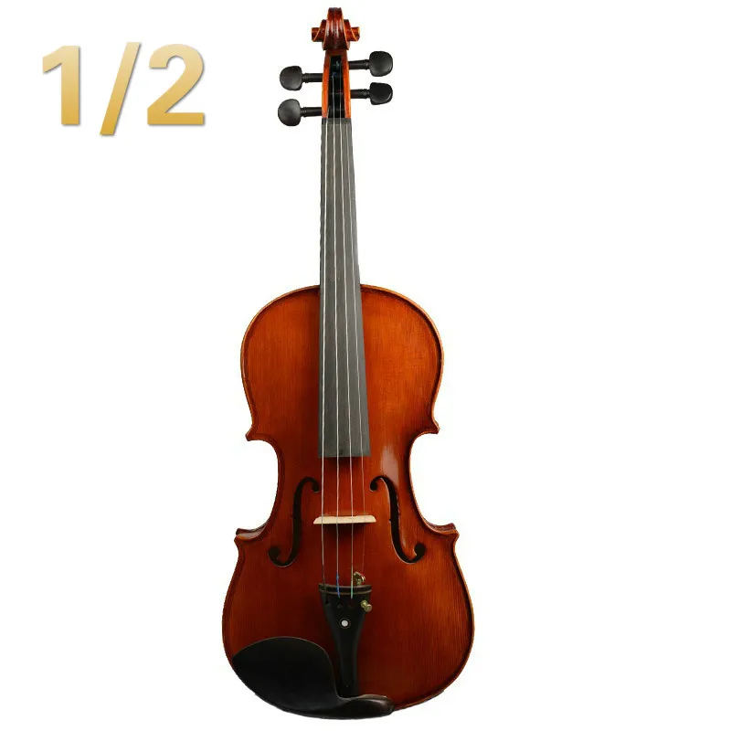 Скрипка Solidwood 4/4 скрипка ель Топ пылающий задний Набор мощный звук скрипка - Цвет: size12