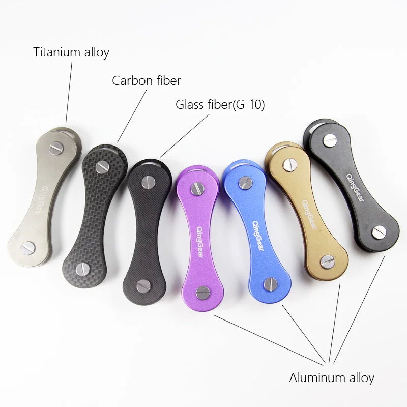 QingGear EXTENDED Keybone Glass Fiber Aluminum Door Key Organizer Car Key Holder bar Multi Keychain Pocket Outdoor key Tool