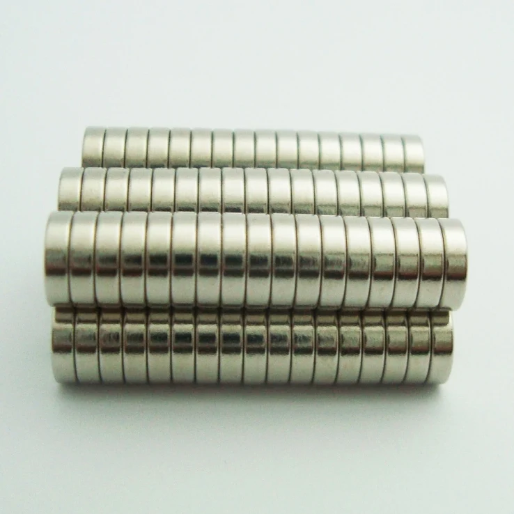100 шт Сильный редкоземельный круглый неодимовый N42SH dia6.35x1.59mm постоянный настраиваемый магнитный материал NdFeB магнитный