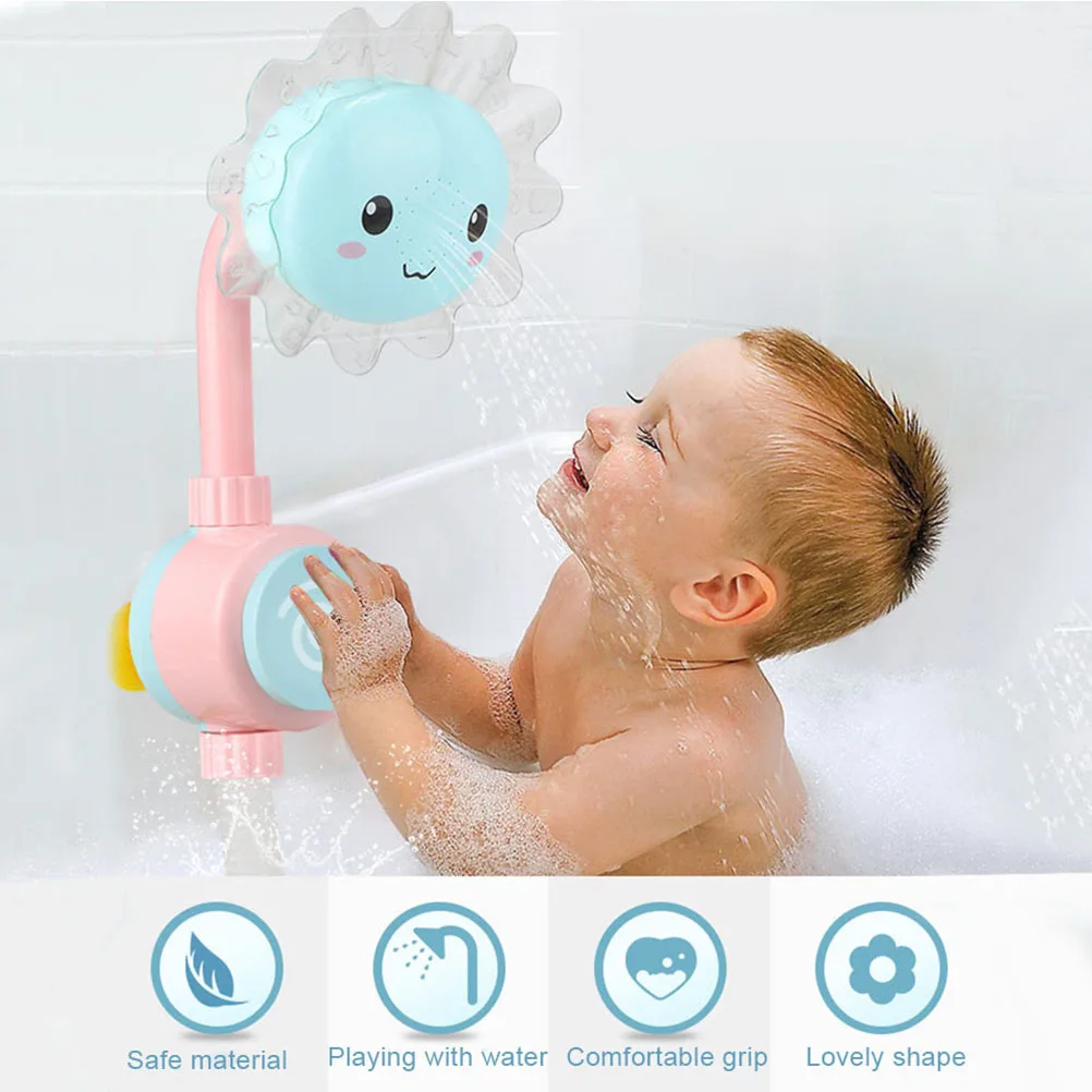 

Cute Cartoon Sunflower Baby Shower Faucet Spout Baby Bath Sprinkler Play Wash Hair Head Swimming Bathroom Toys For Baby Care