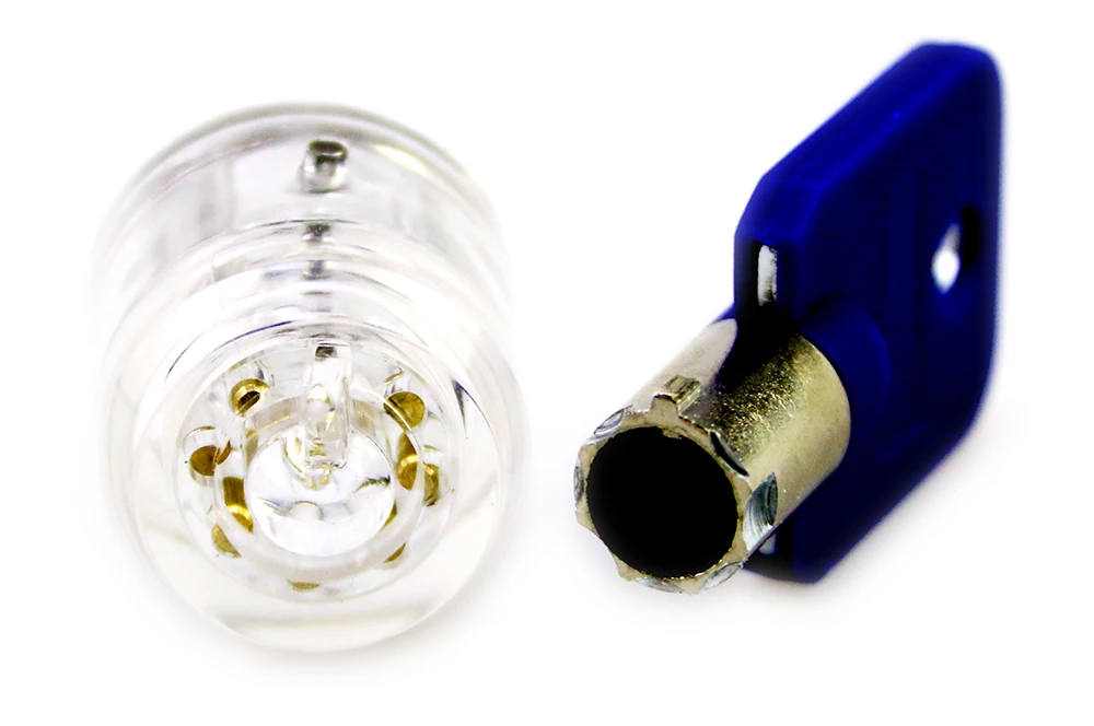 7 штырьков прозрачный трубчатый замок для практики слесарных инструментов