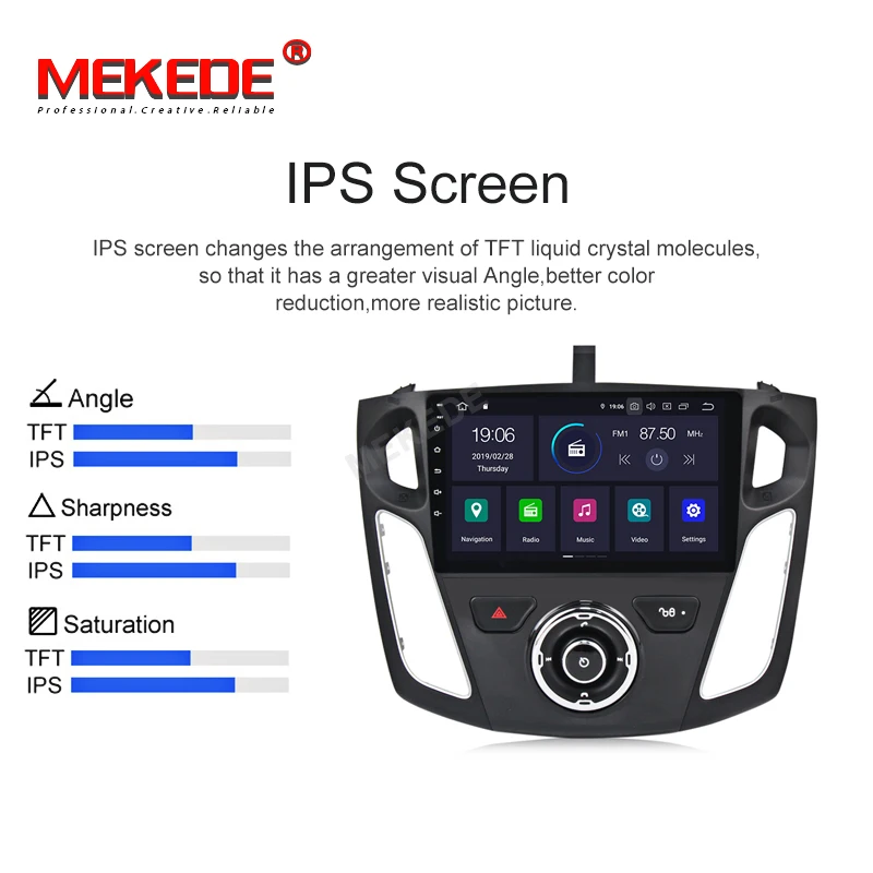 MEKEDE IPS экран DSP Android 9 0 автомобильный мультимедийный dvd GPS плеер для Ford Focus 2012 2013 2014