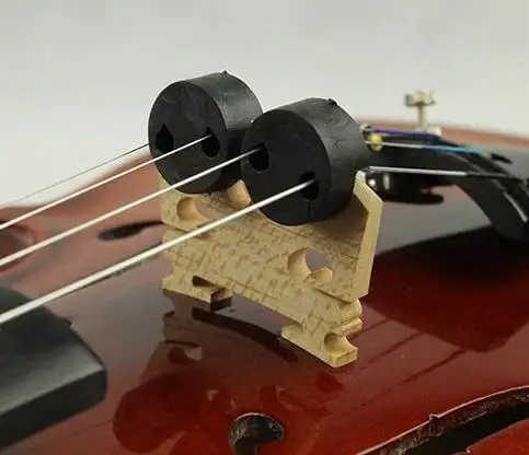 

Free Shipping Two Pieces Rubber Violin Practice Mute Ultra