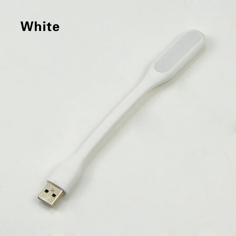 Mini USB White Светодиодный USB светильник для чтения, книжный светильник, гибкая лампа для ухода за глазами, яркие настольные лампы, мини USB светодиодный светильник для ПК и ноутбука, внешний аккумулятор - Цвет: Mini USB White