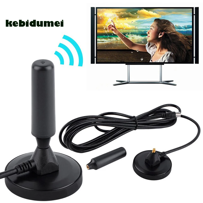Kebidumei цифровая ТВ антенна 30dBi усиление в помещении DVB T T2 HD 1080p Подходит для