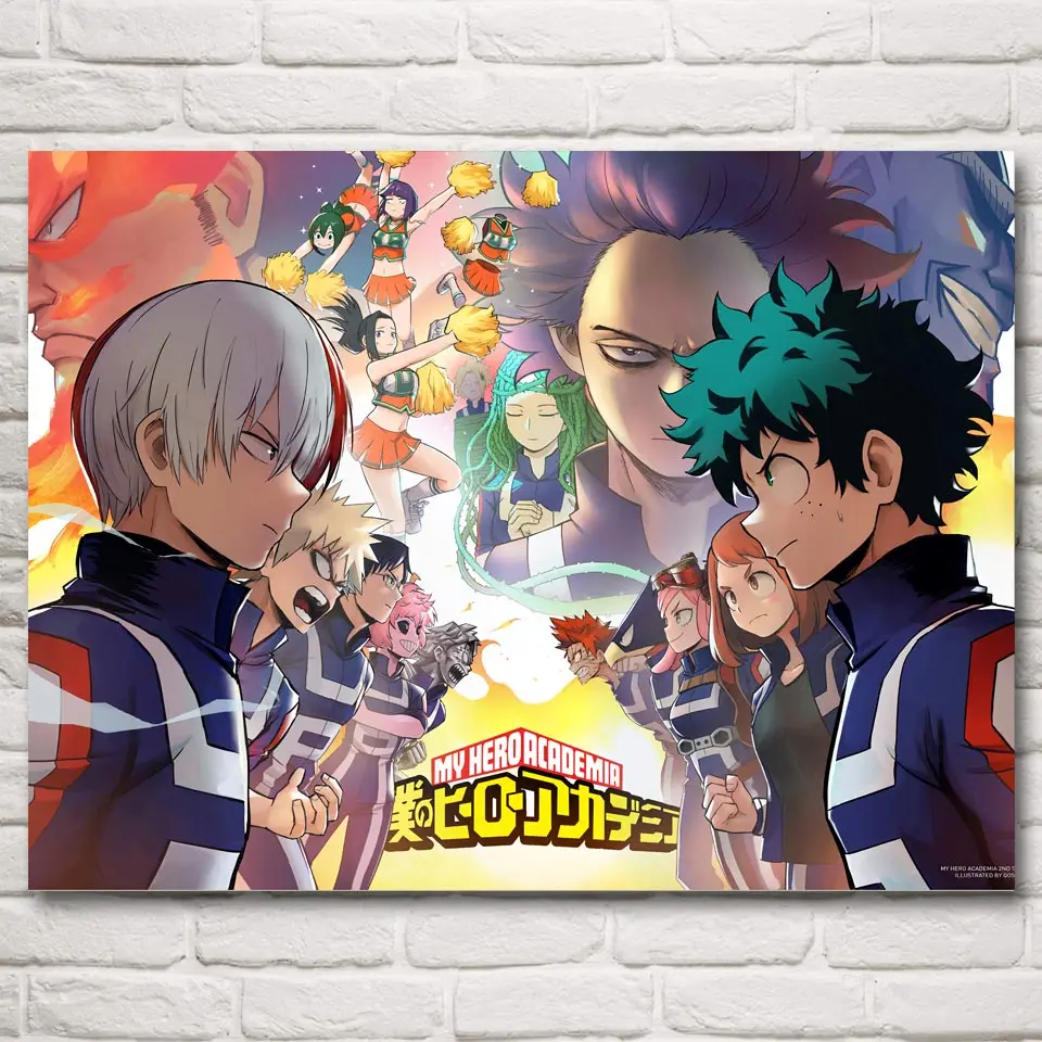 Boku no Hero academic Японские Аниме постеры художественный Декор для гостиной спальни
