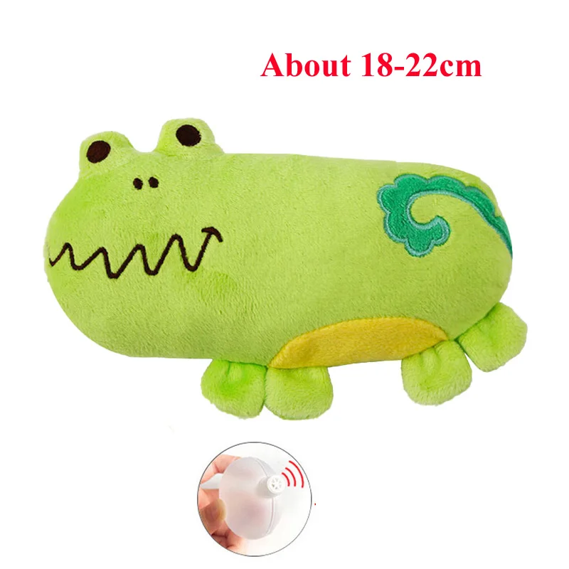 Green Frog Pawstrip плюшевая собака писклявые игрушки Интерактивная кошачья мята Кот Игрушка милая собачка, звук, игрушка Подушка Мягкий щенок игрушки для собак/кошек petshop - Цвет: Green Frog