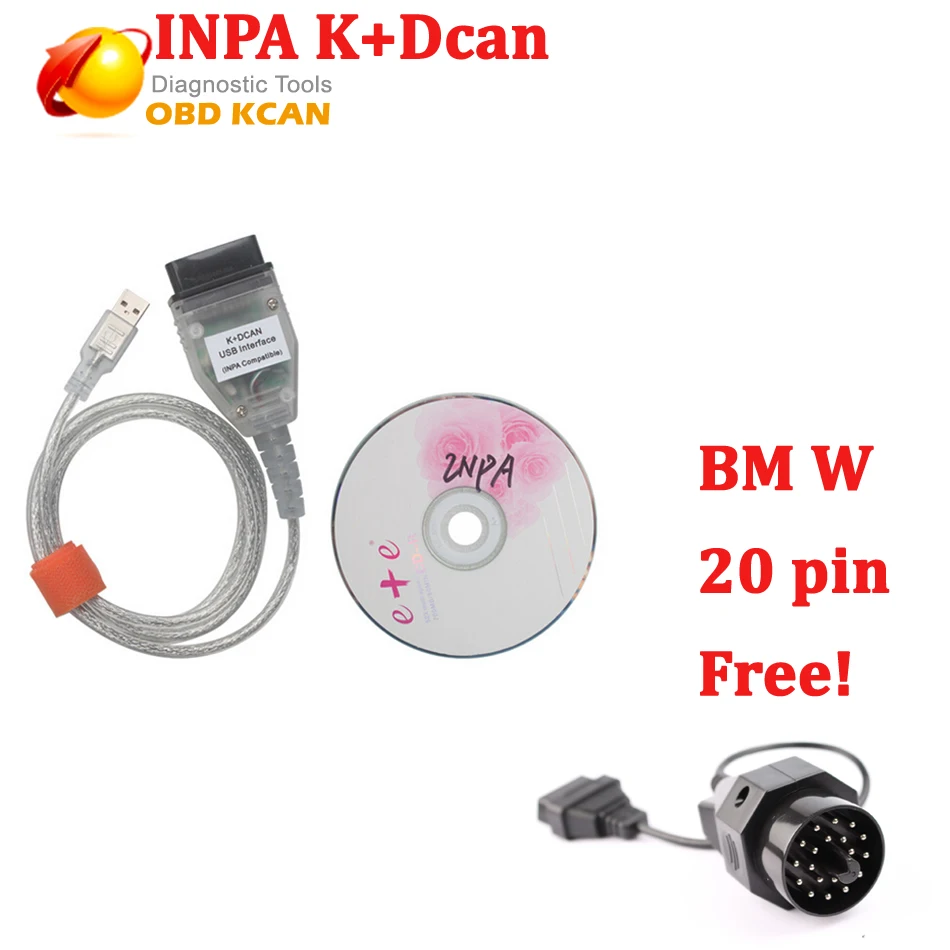 Авто Диагностический кабель для BM W Dcan INPA USB OBD2 Интерфейс Ediabas + dcan B MW получить
