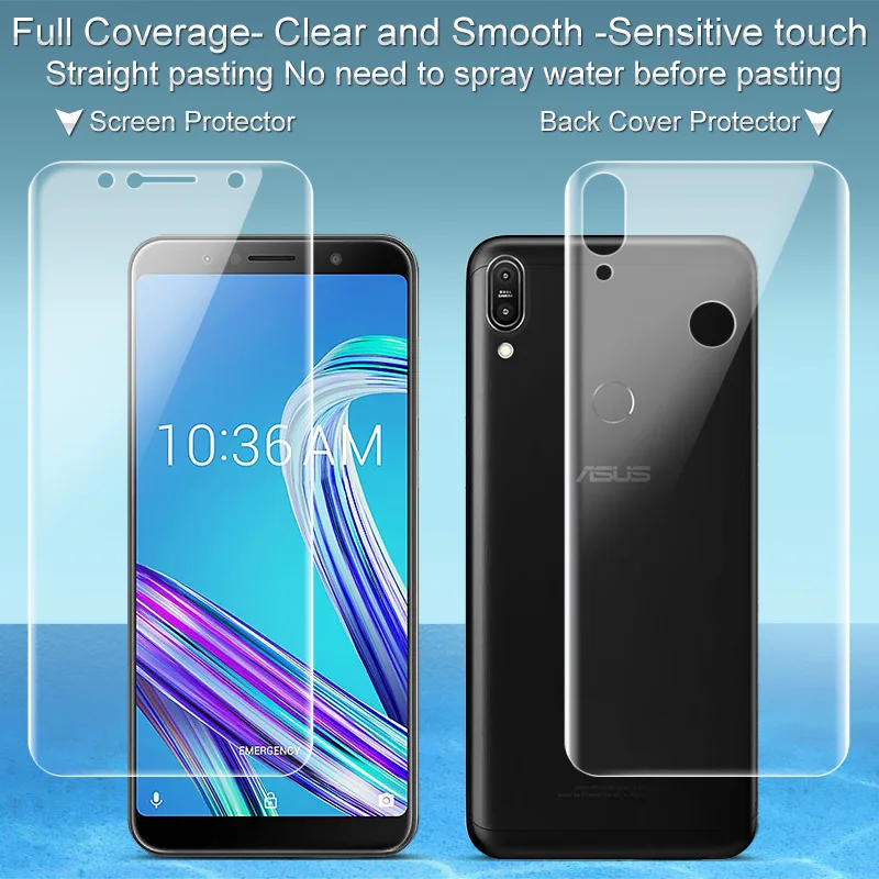 Imak Гидрогелевая пленка 3 III для Asus Zenfone Max Pro M1 ZB602KL ZB601KL задняя Передняя Защитная