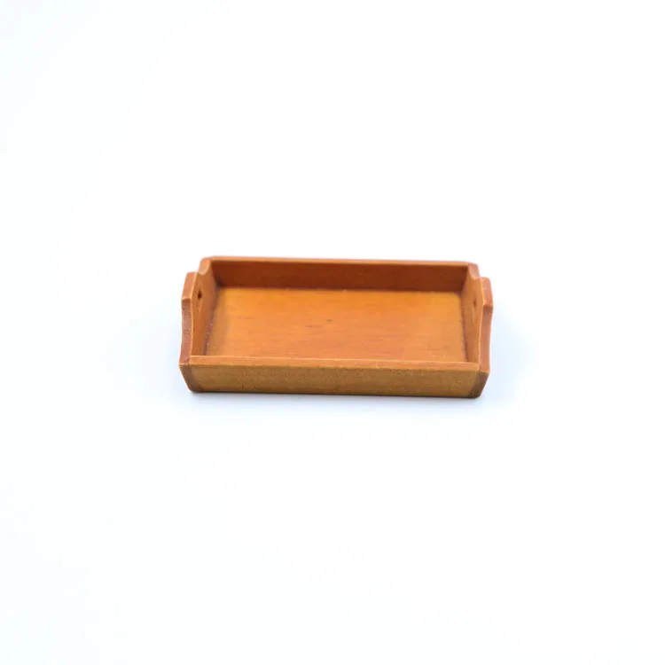 G07-X004 children baby gift Toy 1:12 Dollhouse mini Furniture Miniature rement Doll accessories wooden tray D201 1pcs | Игрушки и хобби