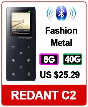 MP3 плеер bluetooth 4,2 динамик сенсорные клавиши hi fi fm радио мини USB mp3 Спорт MP 3 HiFi музыкальный плеер портативный металлический walkman 8G