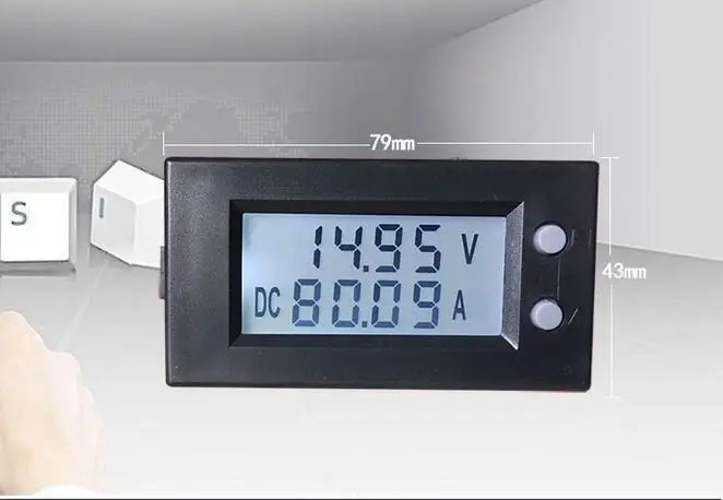 ЖК-дисплей постоянного тока 7-150 в двунаправленный измеритель напряжения батареи