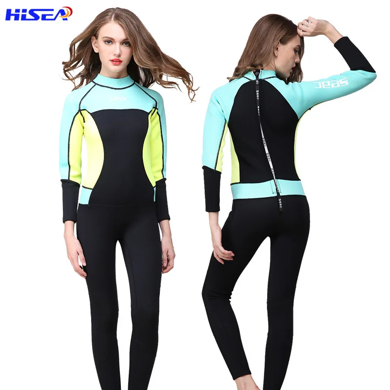 Гидрокостюм Hisea цельный женский неопреновый костюм для дайвинга с длинным