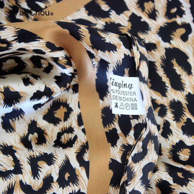 Женские Большие размеры шарф с леопардовым принтом платки Femme Soie De Marque Luxe