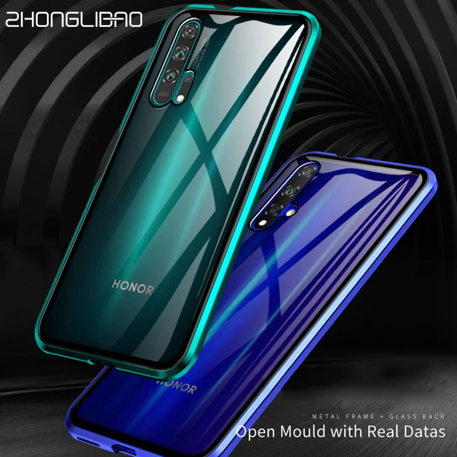 Роскошный магнитный металлический чехол для Huawei P20 P30 Mate 20 Honor Pro Lite V20 20i передняя