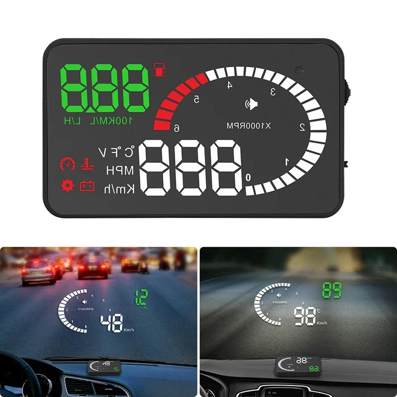 X6 Авто Hud Gps дисплей Hd 5 дюймов спидометры превышение скорости Предупреждение