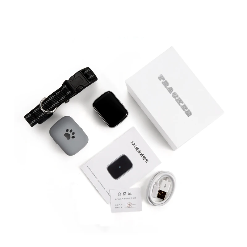 Black with box Собака Кошка gps система слежения Дети Водонепроницаемый ребенок gps отслеживающее устройство/gps локатор микросхема для домашних животных, детей - Цвет: Black with box