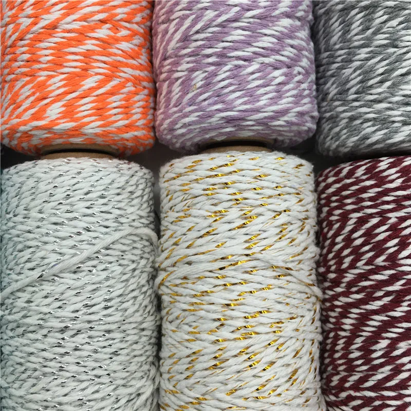 DIY 100meters/roll 2ply Bakers Twine String Cotton Cords Rope for Home Handmade Christmas Gift Packing Craft Projects Wholesale | Дом и сад