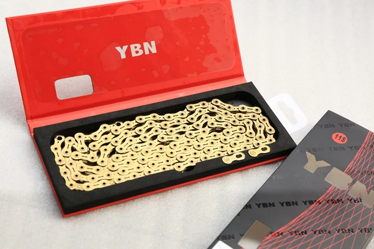 YBN 11 скоростная цепь Золотая MTB для дорожного велосипеда Shimano Sram