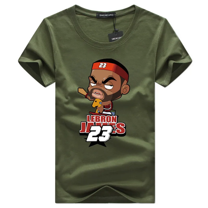 Модная футболка Для мужчин 2017 Повседневное короткий рукав мультфильм печати Рок