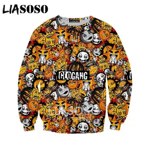 LIASOSOОсенняя Новая модная мужская и женская Повседневная Толстовка с 3D принтом Song Glo gang милый пуловер унисекс с длинным рукавом Harajuku A133-04