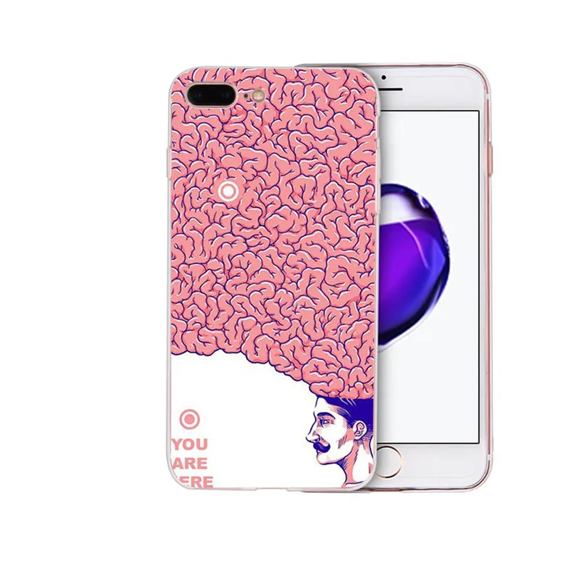 IMIDO чехол для мозга мягкий силиконовый из ТПУ Iphone 5 5S SE 6 6S 6plus 6splus 7 8 7plus 8plus X XS XR