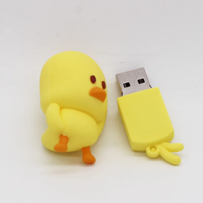 Мультфильм ручка с насадкой в виде утки диск творческие Usb флэш накопитель 64 ГБ 32