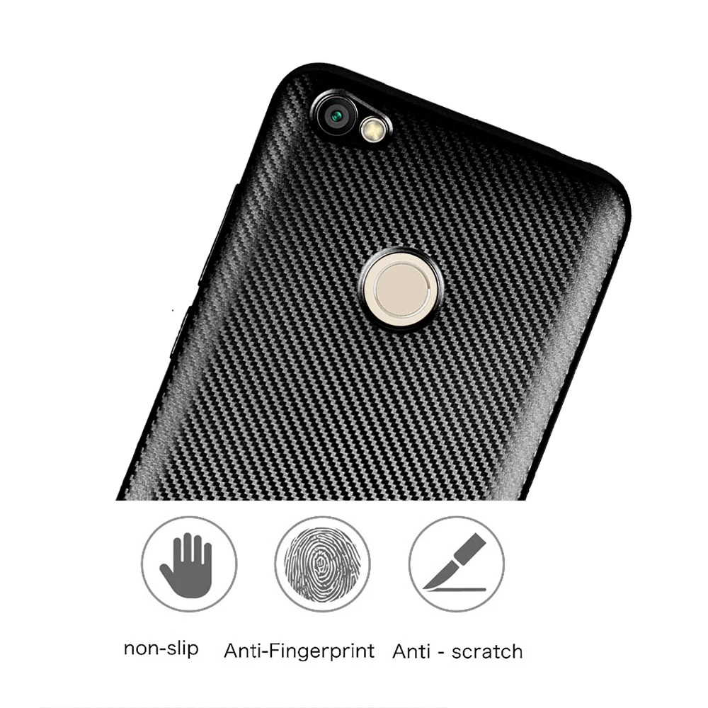Phone Case Xiaomi Redmi Note 5A New Carbon Fiber Soft TPU Cover Pro Prime |