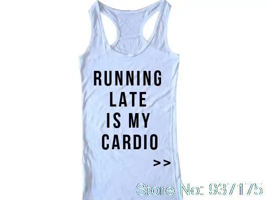 Забавный Топ Late Is My Cardio унисекс женская футболка укороченный топ на