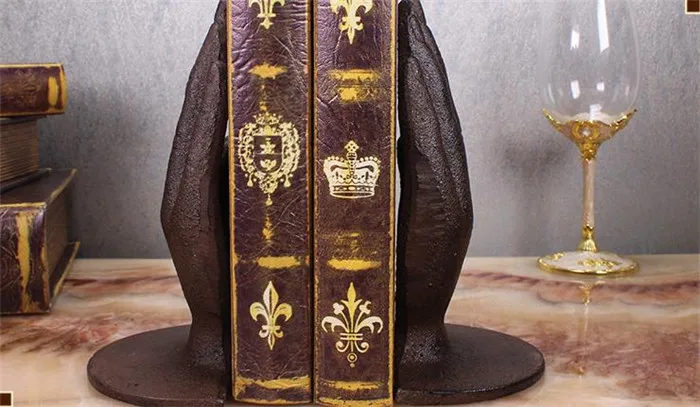 2 чугунные ручные закладки металлические книжные концы антикварные настольные