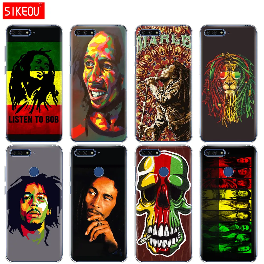 Силиконовый чехол для телефона Huawei Honor 7A PRO 7C Y5 Y6 Y7 Y9 2017 2018 Prime Bob Marley|Бамперы| |