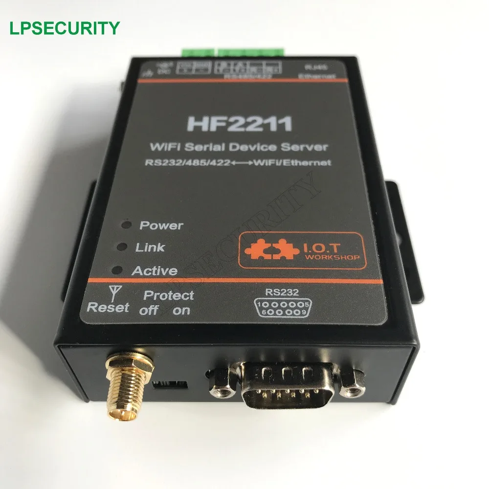 Последовательный модуль преобразования HF2211 Modbus RS232/RS485/RS422 в Ethernet/Wi Fi поддержка