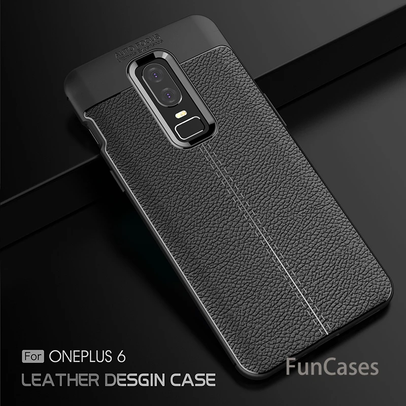 Для Oneplus 6 Чехол из углеродного волокна ТПУ Силиконовая кожа мягкое полное заднее