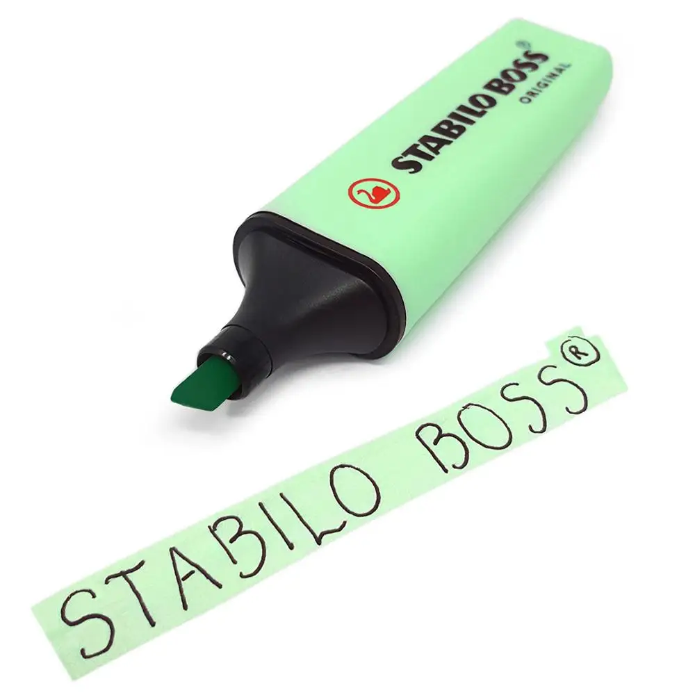 green Stabilo BOSS, хайлайтер, 6 цветов, 2 мм до 5 мм, кончик, пастельный маркер, мини-хайлайтер, текстовый маркер, строцкая ручка - Цвет: green