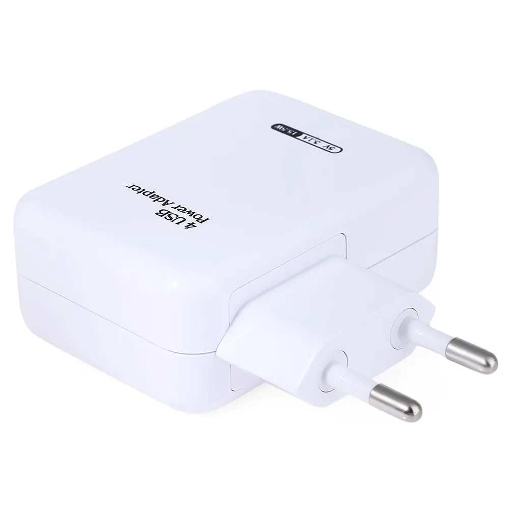 ЕС Plug Смарт-Зарядное Устройство 4 Порта USB Адаптер питания для путешествия Дом