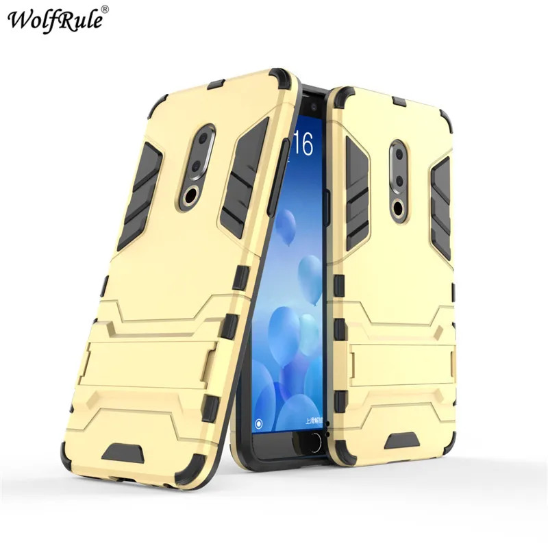 For Fitted Cases Meizu 15 Case WolfRule Silicone &amp PC Holder Bumper Housings Phone Cover Shell 5.46'' |