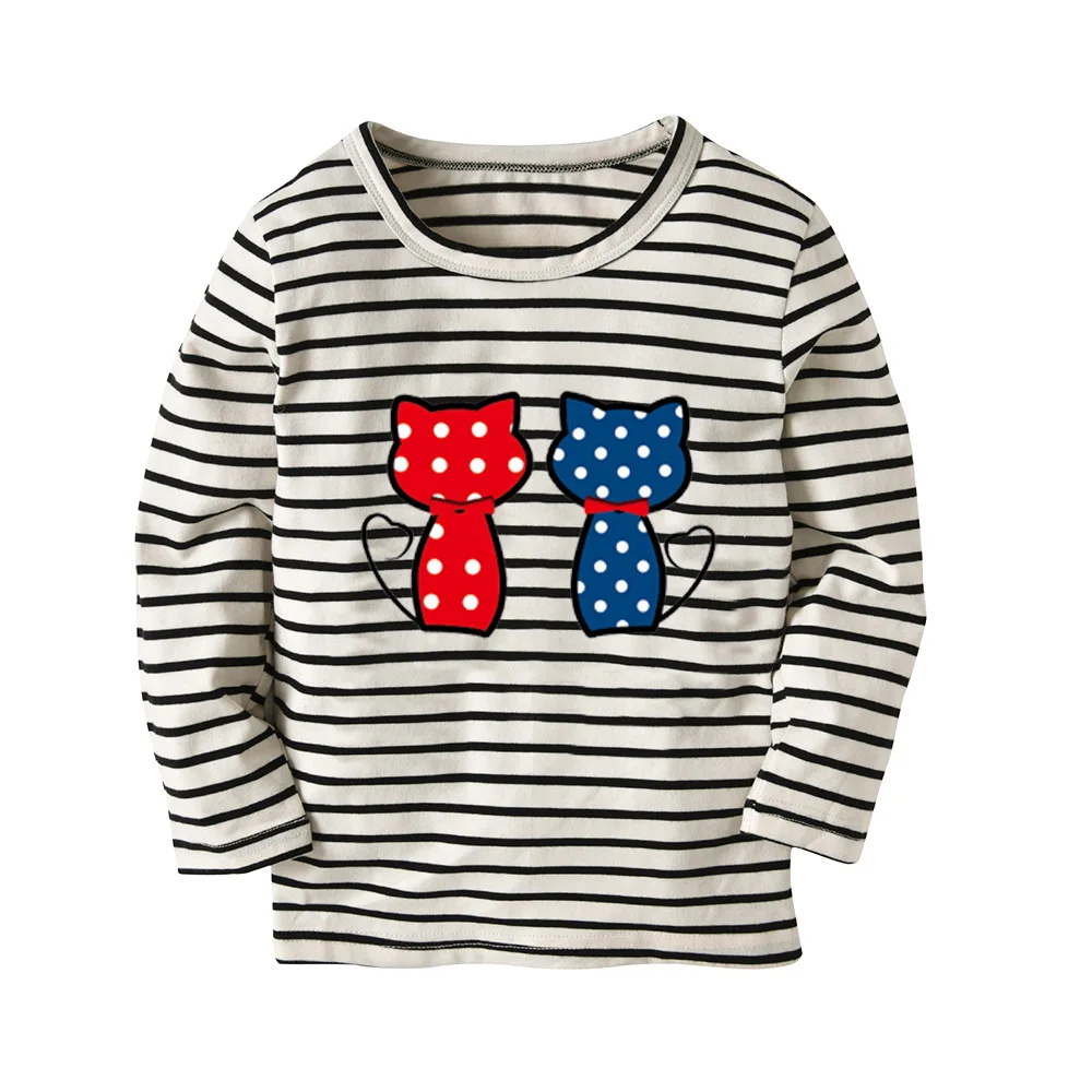 Детская футболка с длинным рукавом в полоску|girls striped top|girls tshirtkids tees |