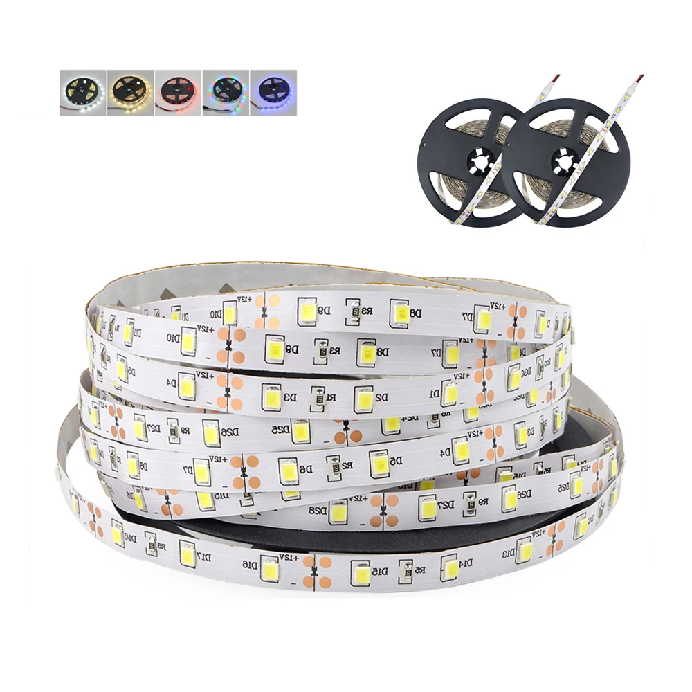 DC12V Indoor декор лента 1 рулон 5 м или 2 рулона 10 2835 3528 SMD более ярче чем 5050 5630