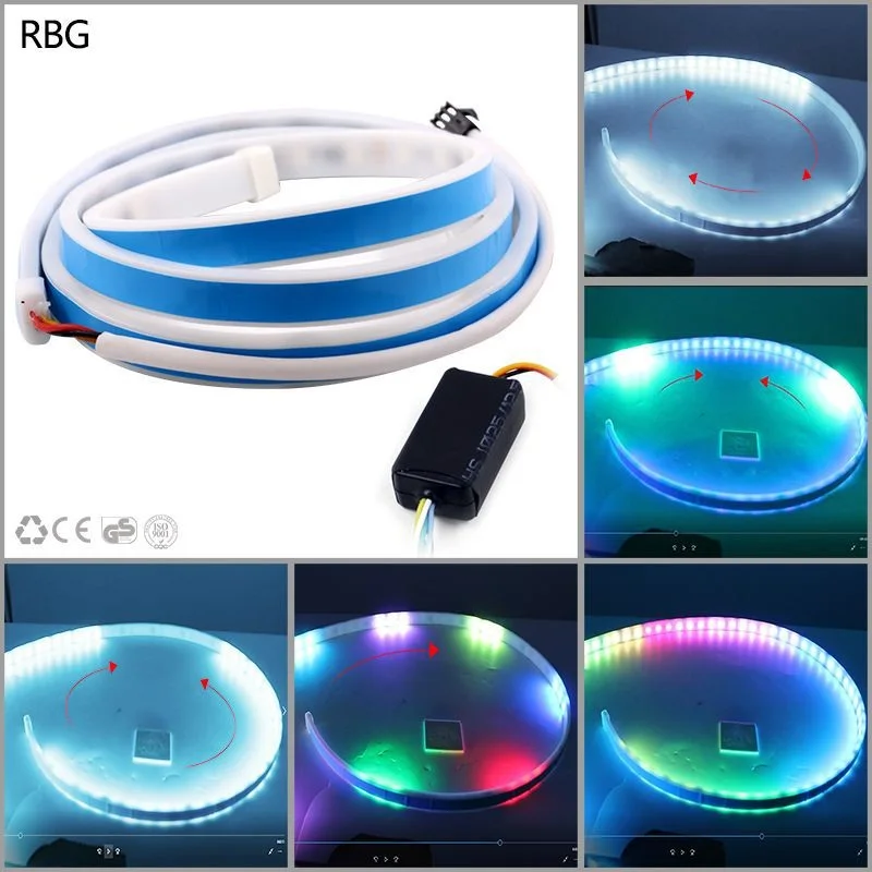120 см Автомобильный задний фонарь для багажника разноцветный RGB динамический