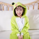 Пижама детская фланелевая, зеленая лягушка, для девочек, для косплея, пижама для мальчиков