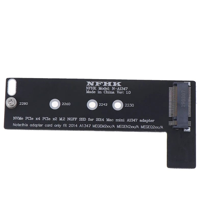 Адаптер для SSD конвертера PCI Ex4 M.2 NGFF NVME AHCI 2014macbook Mini A1347 горячая