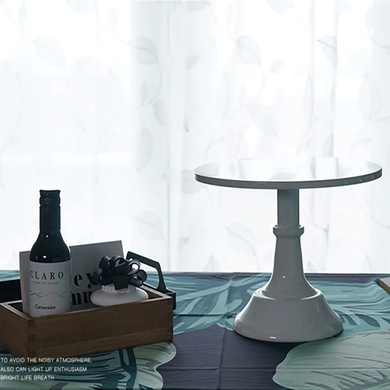 Набор круглых подставок для торта с высокой ножкой круглая металлическая