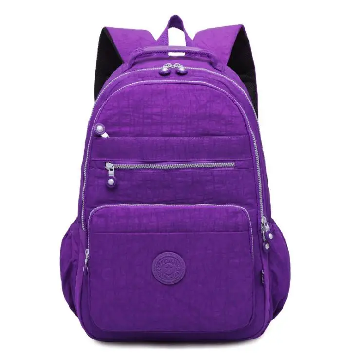 Сливовый Повседневный школьный рюкзак Bolsa Kiple для девочки-подростка Mochila Escolar с брелок "Обезьяна" - Цвет: Сливовый