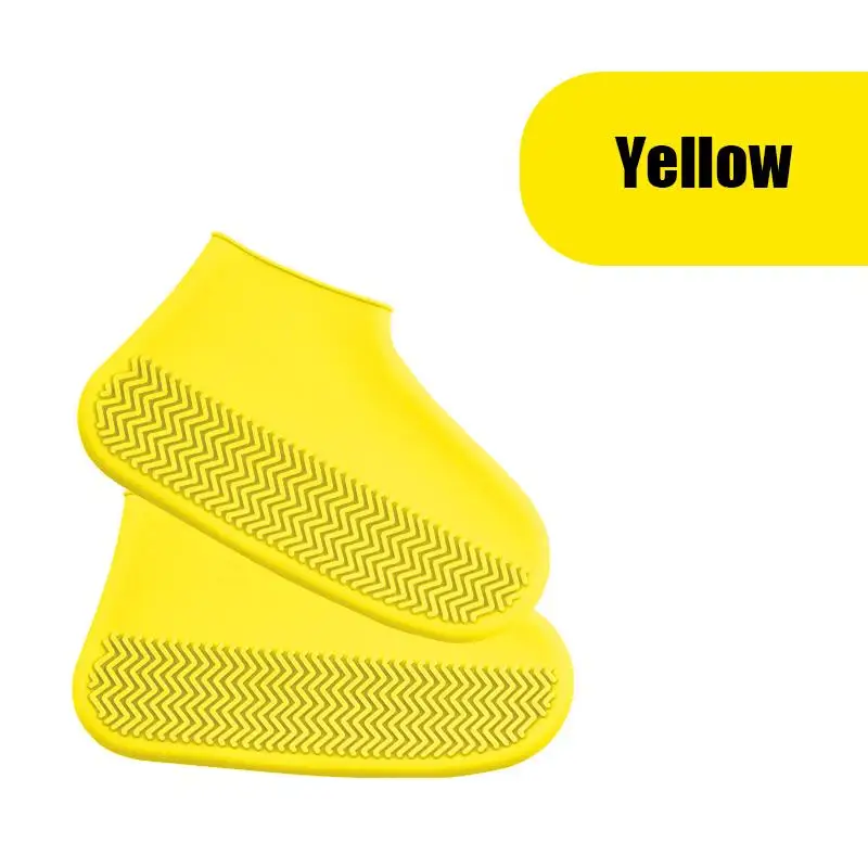 Yellow Водонепроницаемая защитная обувь, чехол для обуви, унисекс, дождевые бахилы, спортивная обувь, противоскользящие дождевые туфли, чехлы, чехлы - Цвет: Yellow