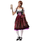 Высокое качество Dirndl платье для взрослых женщин Октоберфест костюмы таверна Ренессанс средневековое пиво девушка горничной Wench костюм