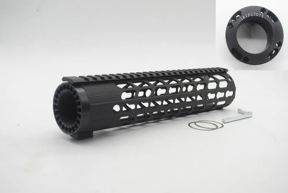 

TirRock 10'' inch .308/7.62 LR-308 Keymod Handguard Rail Free Float Picatinny Mount System Ultralight Aluminum Black