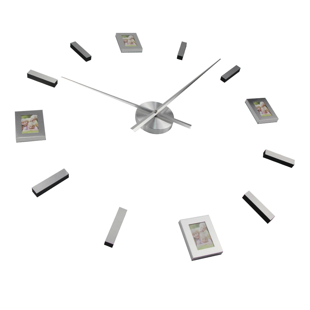 Новинка 2021 часы с фоторамкой для гостиной домашний декор сделай сам 3D настенные